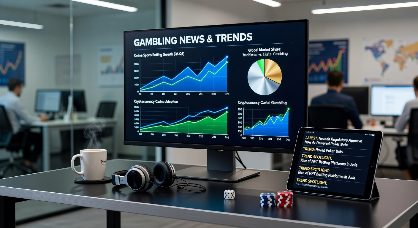 BetMGM logo with financial charts showing revenue trends in online gambling