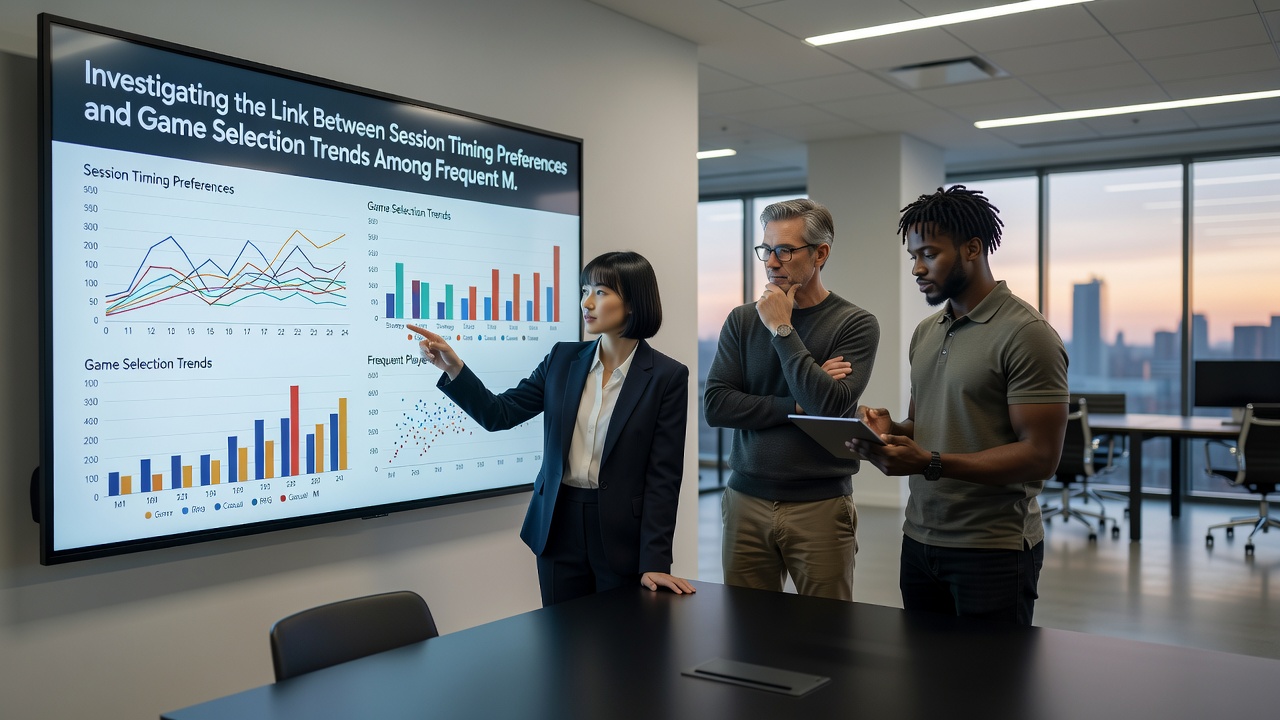 Data visualization of game selection trends correlated with session start times in mobile betting apps