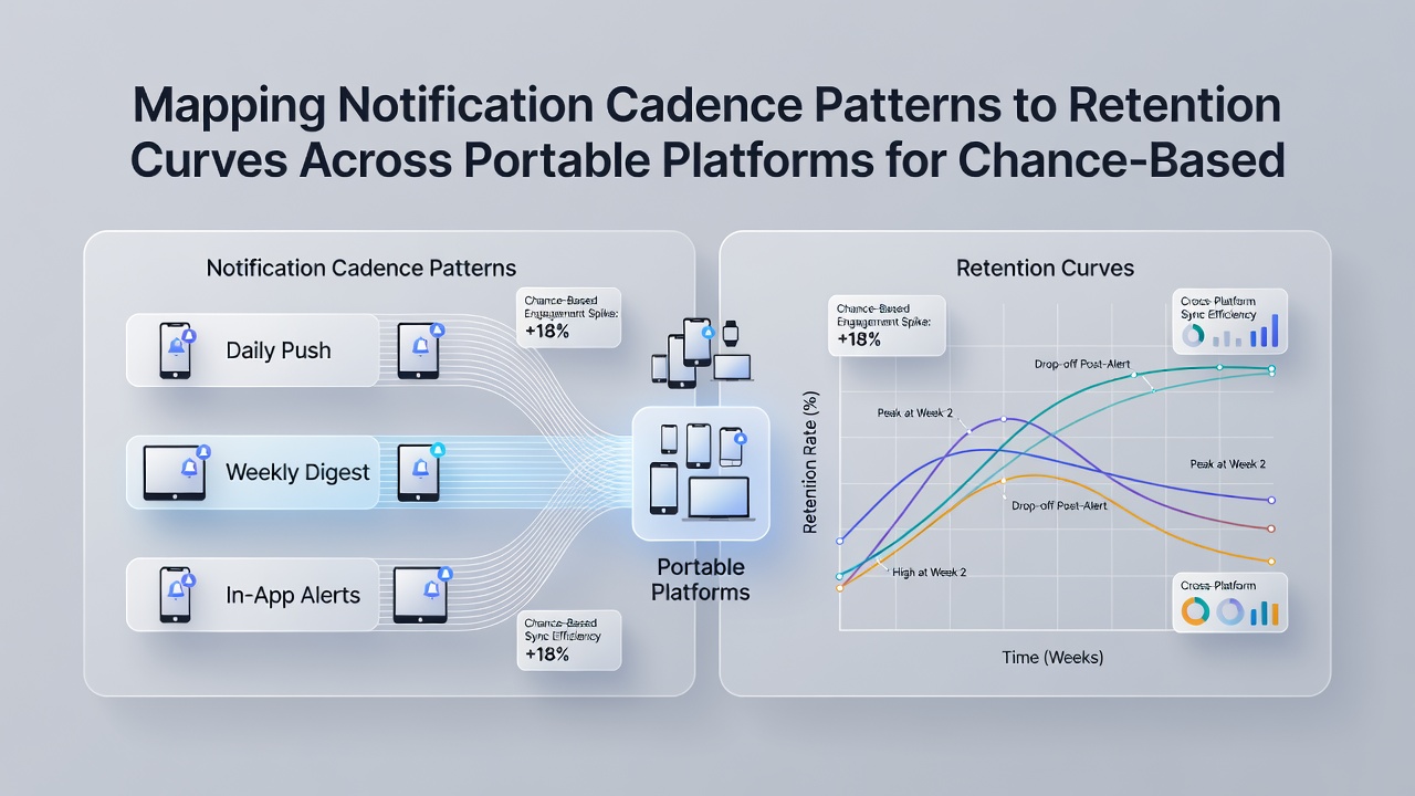 Chart displaying segmented retention curves matched to different notification cadences on mobile wagering platforms