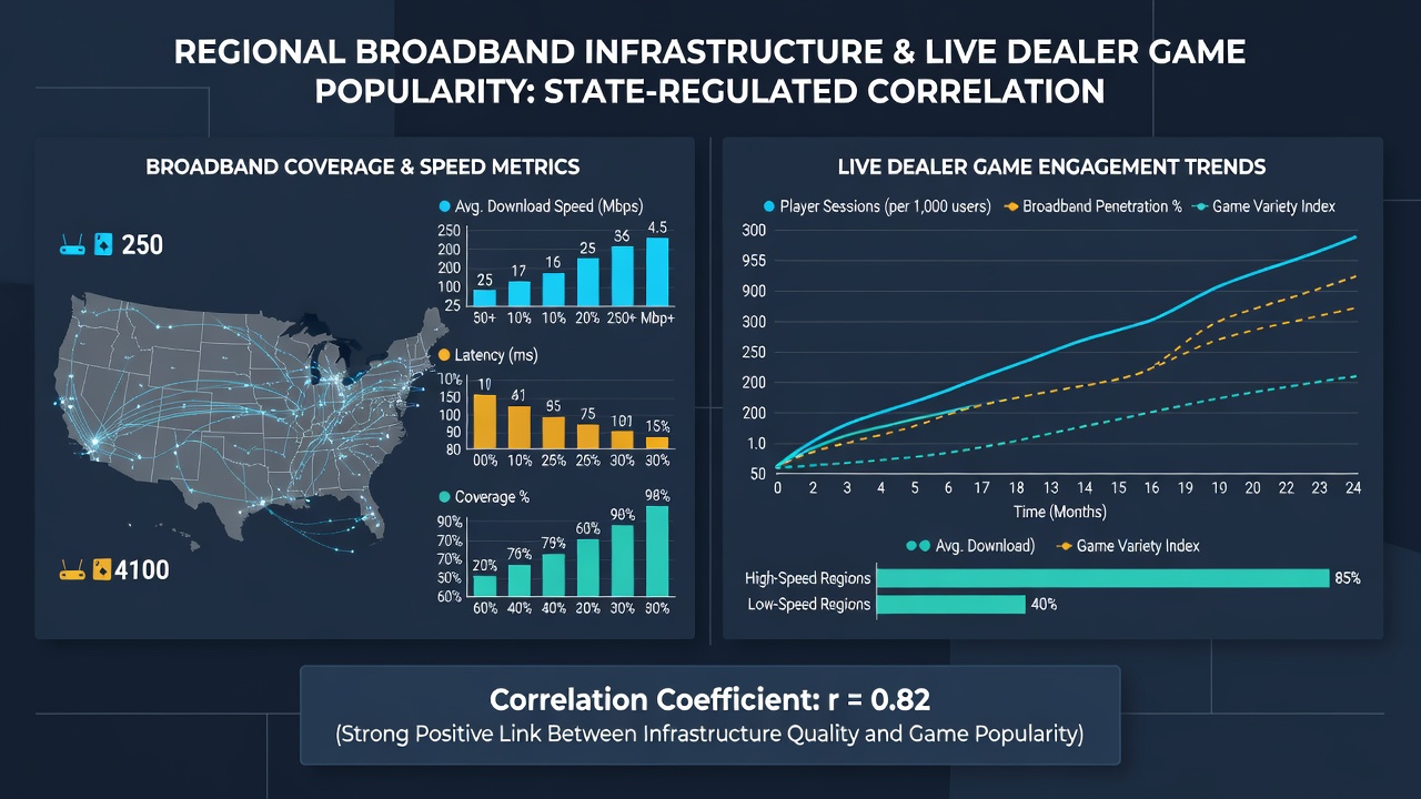Live dealer studio setup connected to high-speed regional networks in regulated markets